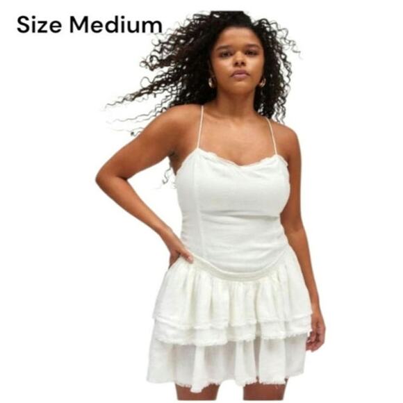 Urban Outfitters Kimchi Blue Medium Desi Strappy Drop Waist Mini Dress - Picture 1 of 10